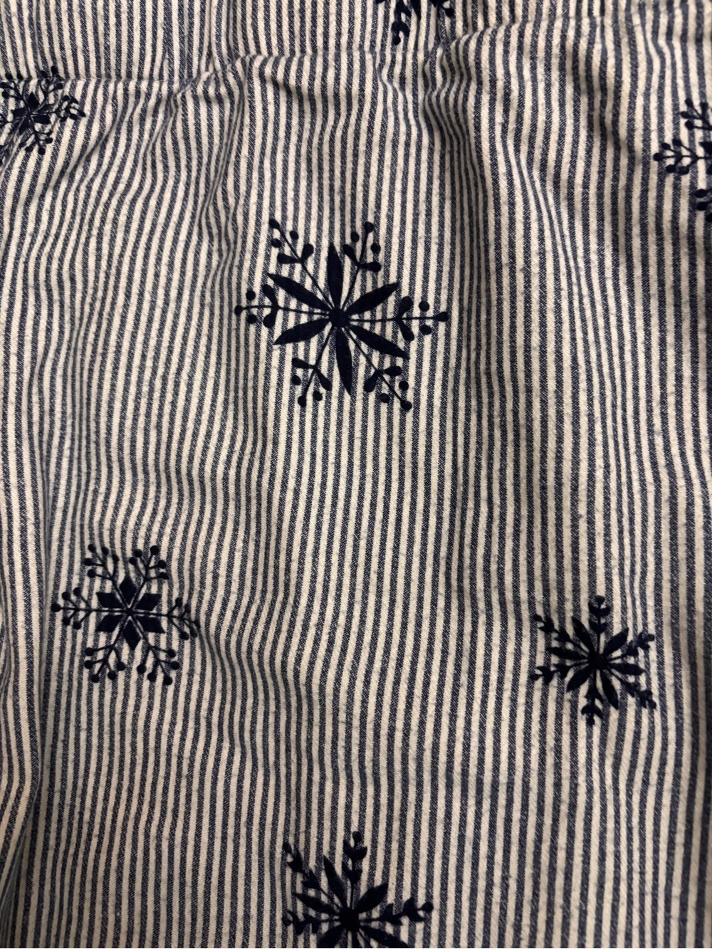NWT 3X 24W 26W Lands’ End 24W 26W Blue Stripe Snowflake Cotton Pants